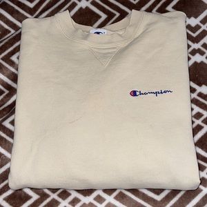 Beige / tan champion crewneck
